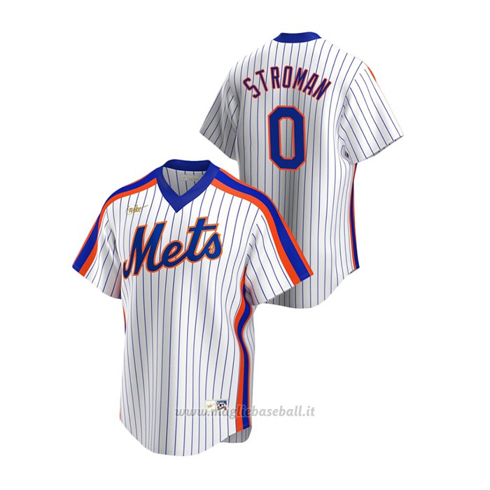 Maglia Baseball Uomo New York Mets Marcus Stroman Cooperstown Collection Primera Bianco